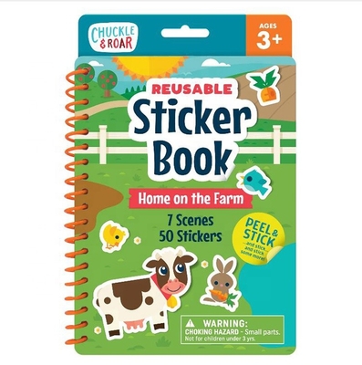 Spiral Binding Label Sticker Printing , Film Lamination Kids Sticker Book