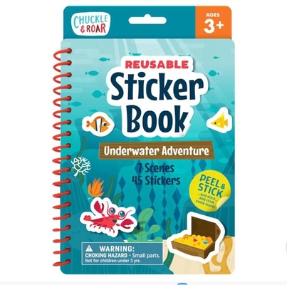 Spiral Binding Label Sticker Printing , Film Lamination Kids Sticker Book