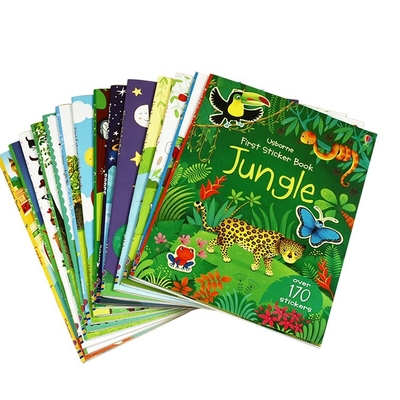 Spiral Binding Label Sticker Printing , Film Lamination Kids Sticker Book