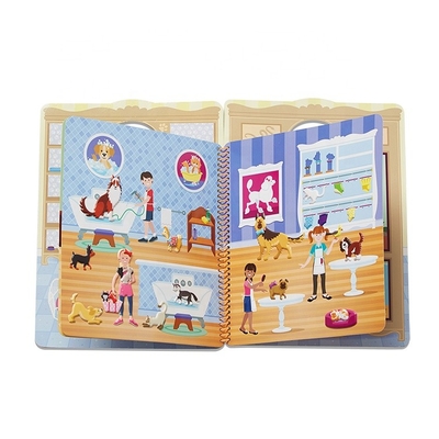 Spiral Binding Label Sticker Printing , Film Lamination Kids Sticker Book