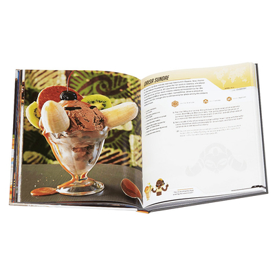 Paperboard custom recipe book printing Sewing Binding CMYK Color
