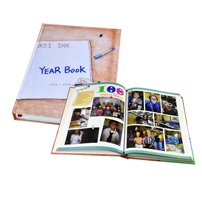 60gsm Paper Hard Bound Book Printing Full Color Glossy Finish