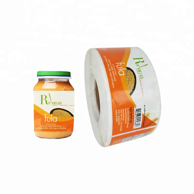Round Jar Label Sticker Printing Waterproof Customized Logo Size