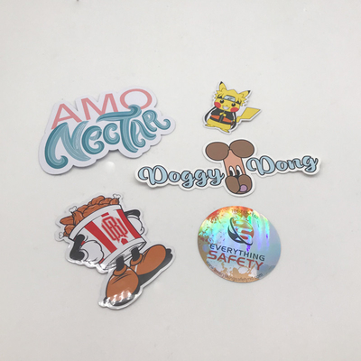 Die Cut Shape Custom Self Adhesive Vinyl Stickers CMYK PMS Color