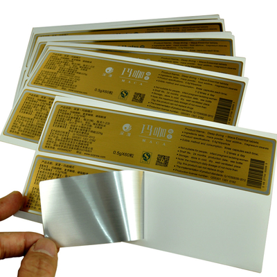 OEM Sticker Printing Service On Demand Roll Form PET Matt Gold Film