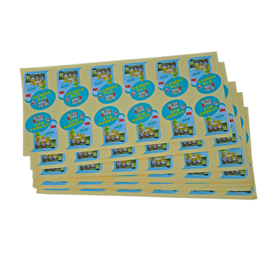 OEM Sticker Printing Service On Demand Roll Form PET Matt Gold Film