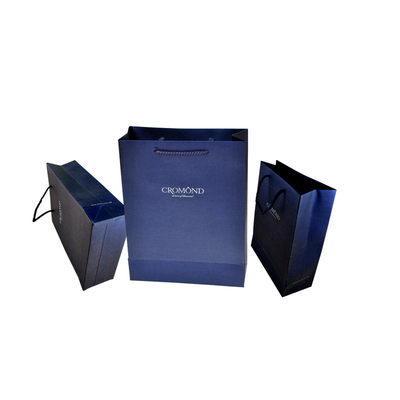 Flat Handle Kraft Paper Bag Printing 4C+0 Cover color Gold hot foil stamping