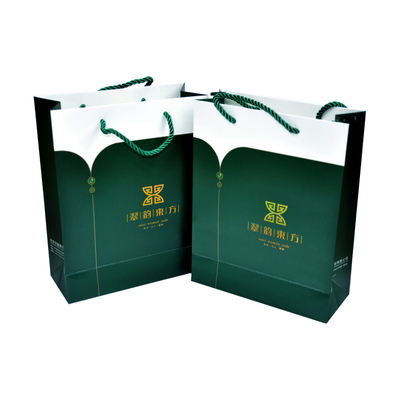 C1S Art paper Handmade Paper Bags Holographic hot foil stamping