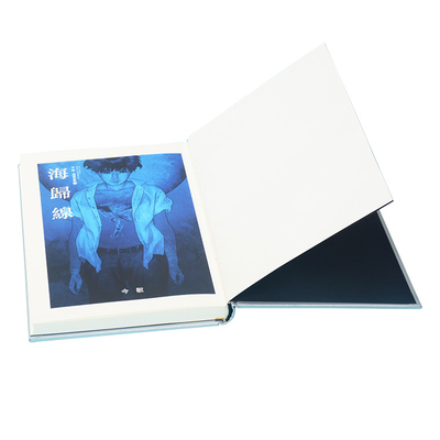 Silver Pantone Color Hardcover Book Printing , 175mmx229mm Spine Cover Book