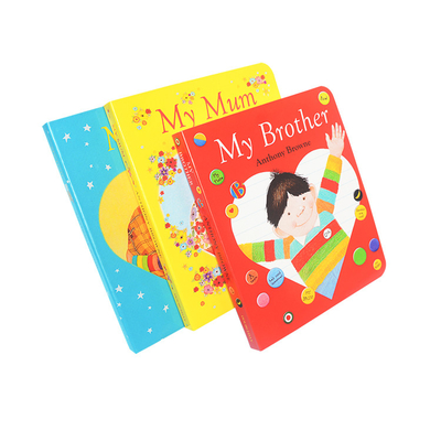 6x6inch 3pcs children's Kids Board Books 700Gsm Gloss C1S Art Paper Cover Material