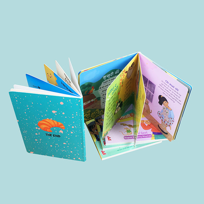 Custom Children Photo Board Book Printing Service Matt lamination