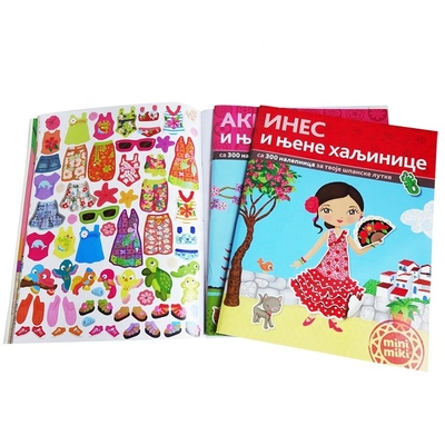 Spiral Binding Label Sticker Printing , Film Lamination Kids Sticker Book