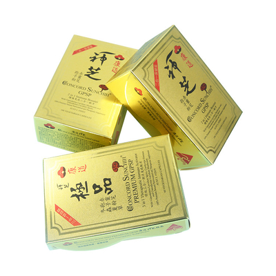 OEM Custom Printed Paper Boxes 375Gsm PET Gold Paper Cards For Cosmetic