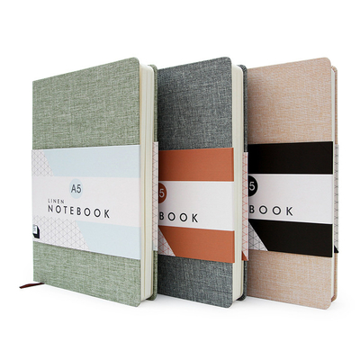 Nature Ivory Paper Journal Book Printing With Elastic Band And Pocket