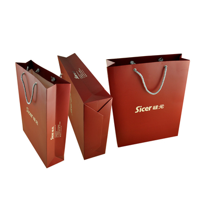 C1S Art paper Handmade Paper Bags Holographic hot foil stamping